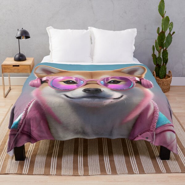 Item preview, Funny Shiba Inu with glasses and headphones designed and sold by gosecreativo20.