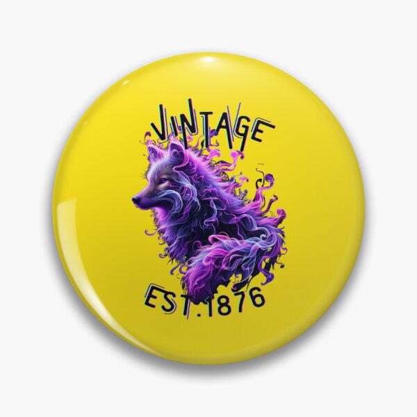 Item preview, Vintage Est. 1876 - Mystical Purple Smoke Falkland Islands Wolf designed and sold by Matt's Artificial Nature.