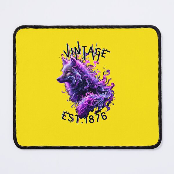 Item preview, Vintage Est. 1876 - Mystical Purple Smoke Falkland Islands Wolf designed and sold by Matt's Artificial Nature.