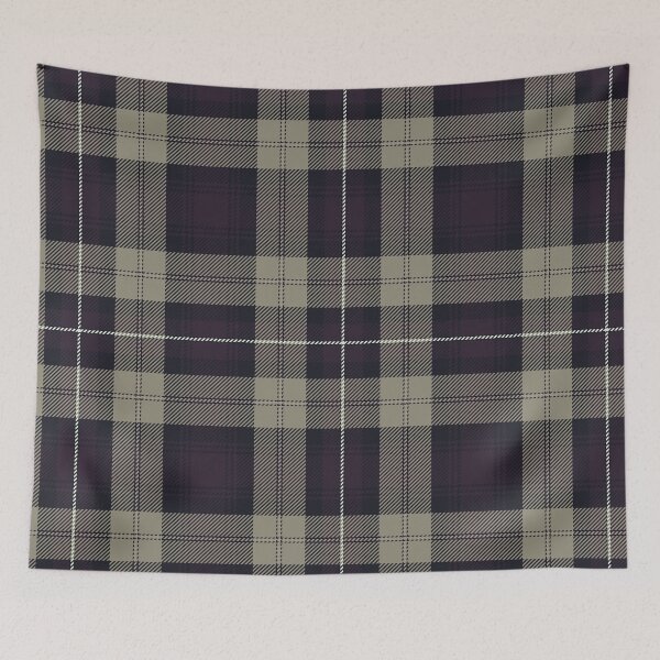 Item preview, Dark Plum Plaid and Grey Tartan Colors Pattern designed and sold by ModdiesColors.