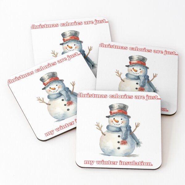 Item preview, ''Christmas calories are just... my winter insulation.'' Christmas, Snowman, Funny, Snow, Santa, Pudding, Design T-Shirt designed and sold by TextileTrendz.