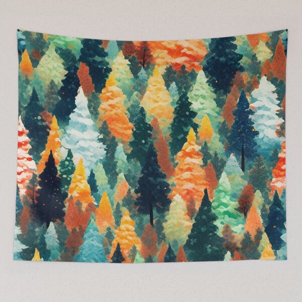 Item preview, Gouache Forest Pattern. designed and sold by ARichArts.