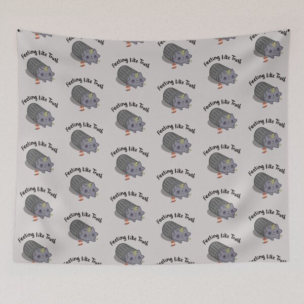 Item preview, Fat raccoon in a garbage can-text2 designed and sold by FlowMinnow.