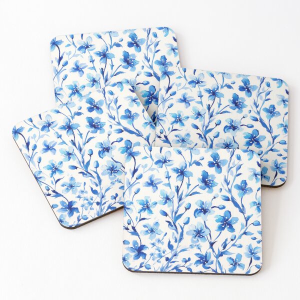 Item preview, Little Blue Flowers Pattern designed and sold by BrightTide.