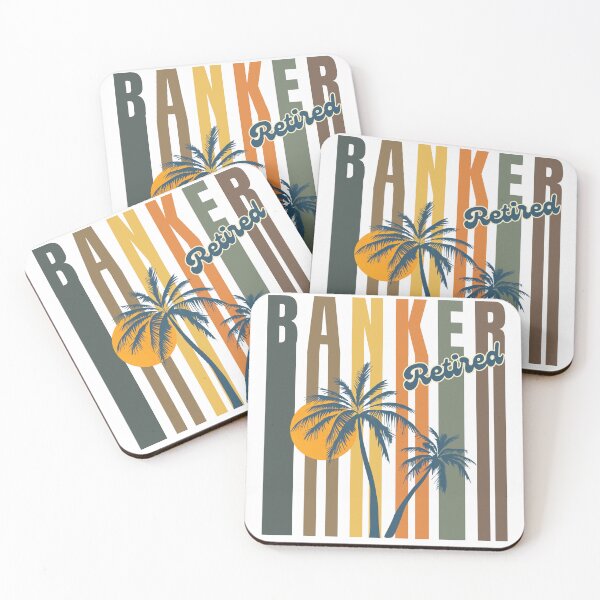 Item preview, Retired Banker, Sunset Palm Trees Vacation designed and sold by AryaSubramanian.