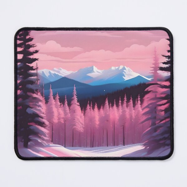 Item preview, Pink fir trees, stylised illustration. designed and sold by WildLadyWood.