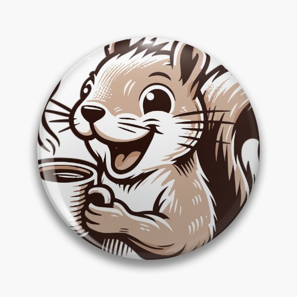 Item preview, Squirrel with coffee cup designed and sold by LongIslandDesgn.