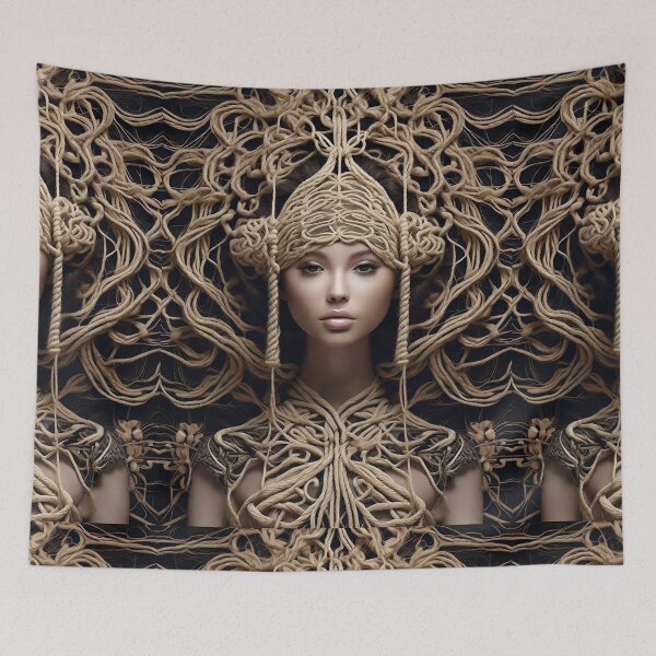 Item preview, Asian princess in rustic rope texture country style designed and sold by Carlos Gudino.