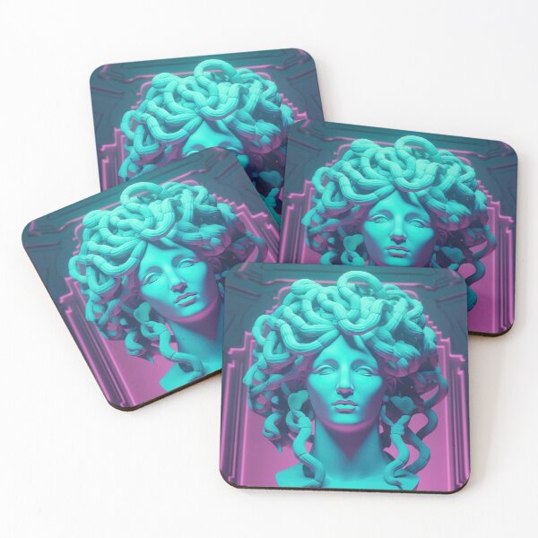 Item preview, Luminescent Gorgons: A Synthwave Ode to Mythic Radiance designed and sold by Mullet Monkey.
