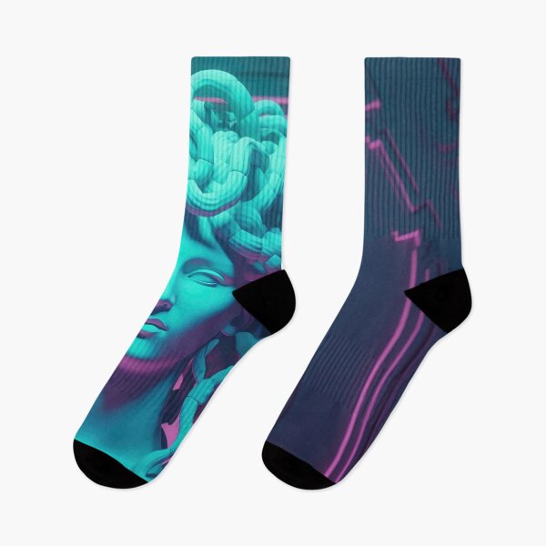 Item preview, Luminescent Gorgons: A Synthwave Ode to Mythic Radiance designed and sold by Mullet Monkey.