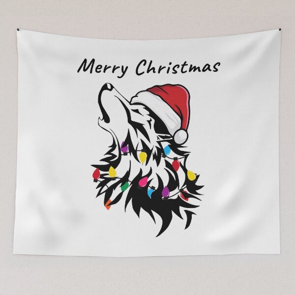 Item preview, Funny wolf with christmas lights designed and sold by MoSaid.