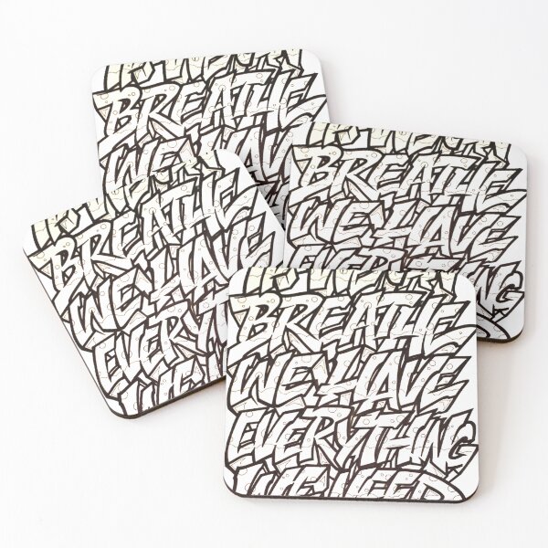 Item preview, Breathwork black and white designed and sold by EyeCreateLines.
