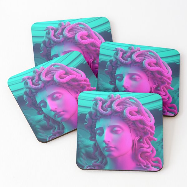Item preview, Neon Mythos: Medusa's Serenade in Synthwave Enigma designed and sold by Mullet Monkey.