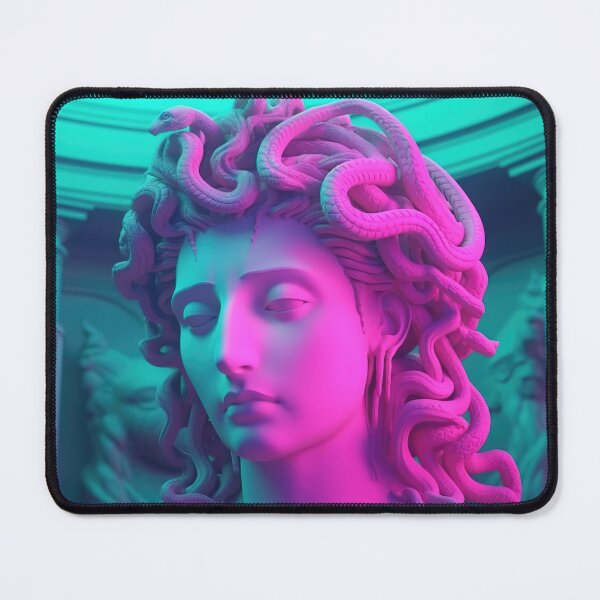 Item preview, Neon Mythos: Medusa's Serenade in Synthwave Enigma designed and sold by Mullet Monkey.
