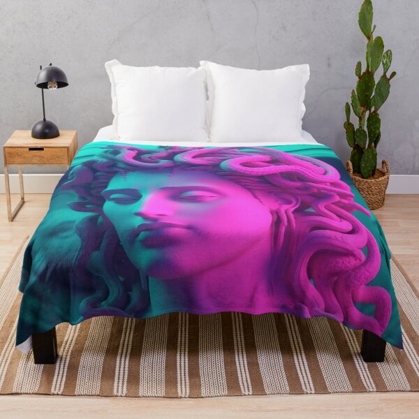 Item preview, Neon Mythos: Medusa's Serenade in Synthwave Enigma designed and sold by Mullet Monkey.
