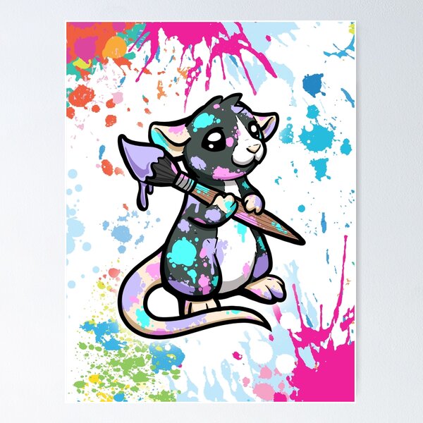 Item preview, Bats the Painter Rat designed and sold by Dragons and Beasties.