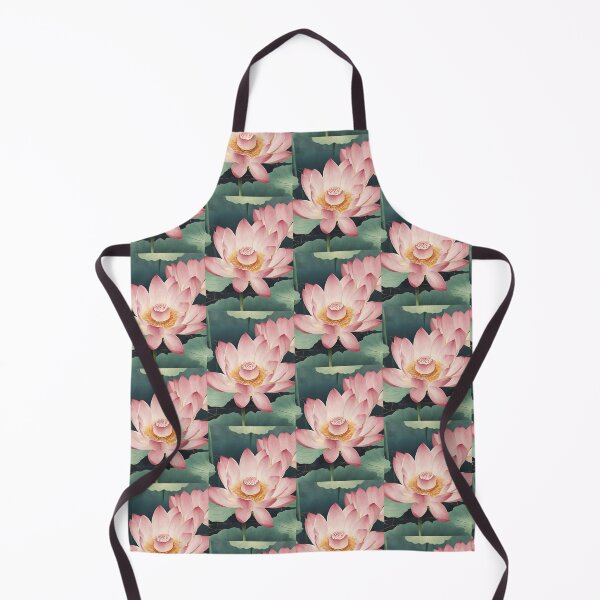 Item preview, Pink Lotus Flower with Greenery, Lotus Flower Art designed and sold by Mariana Piana.