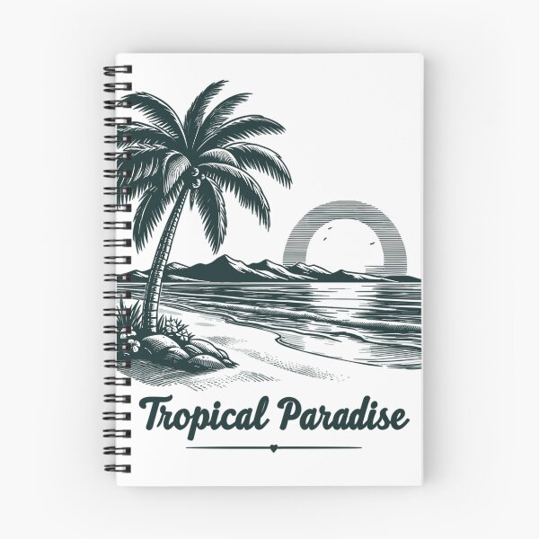 Item preview, Quiet beach setting with palm trees designed and sold by LongIslandDesgn.