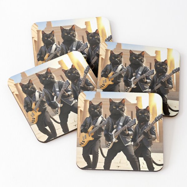 Item preview,  Black Cats Rock Band Playing Rock And Roll In Karnak Temple designed and sold by NFL-LIVE .