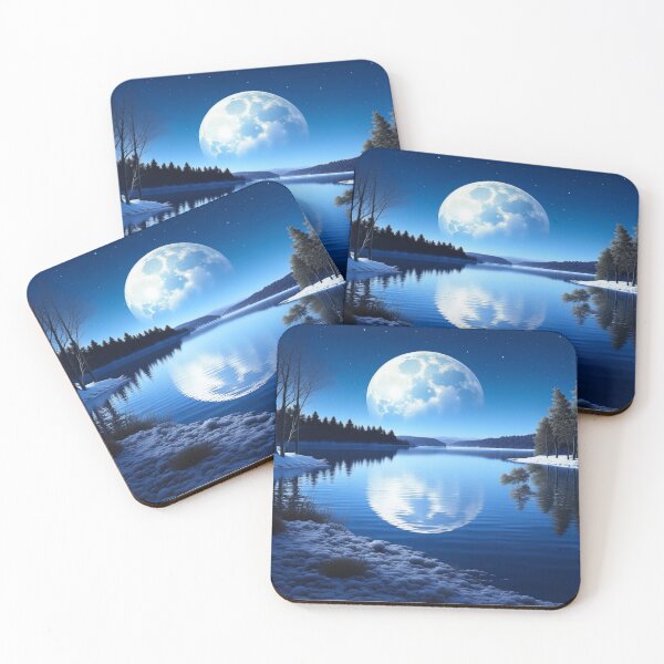 Item preview, Full Moon Over Frozen Lake designed and sold by JoeZigns81.