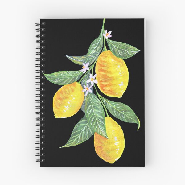Item preview, Lemon branch - Three juicy lemons with leaves and flowers designed and sold by Wolshebnaja.