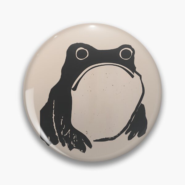 Item preview, Antique Amphibian: A Glimpse into Hojis World, unimpressed frog meme cutout designed and sold by EmeraldeaArt.