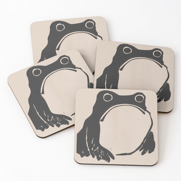 Item preview, Antique Amphibian: A Glimpse into Hojis World, unimpressed frog meme cutout designed and sold by EmeraldeaArt.