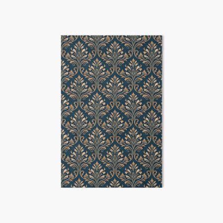 Aperçu de l'œuvre Style victorien, élégant motif baroque bleu doré créée et vendue par Meandmyshop.