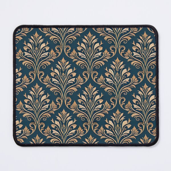 Item preview, Victorian style, elegant baroque pattern golden blue designed and sold by Meandmyshop.