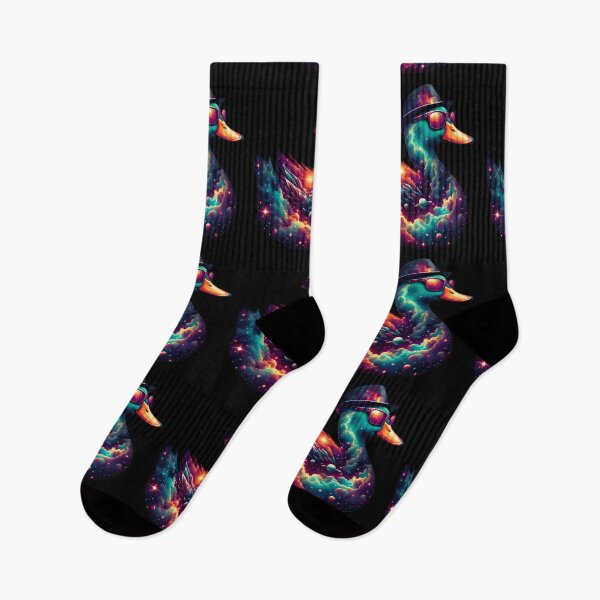 Item preview, "Cosmic Cool Duck" - Nebula & Fashion Fusion designed and sold by slothsandducks.