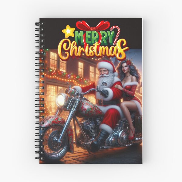 Item preview, Merry Christmas biker Santa  designed and sold by SeeingBeyond.