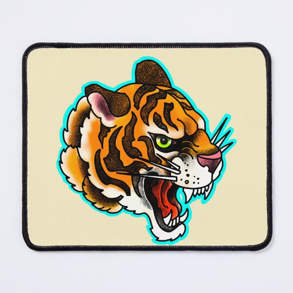 Item preview, Angry tiger tattoo style designed and sold by weilertsen.