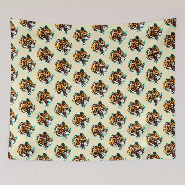 Item preview, Angry tiger tattoo style designed and sold by weilertsen.