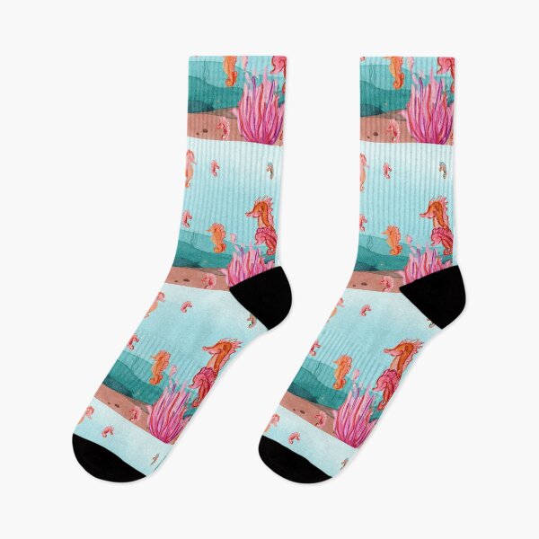 Item preview, Watercolor Seahorse Under the Sea Art - Bright Whimisical Nursery Decor designed and sold by Kristalin Glass.