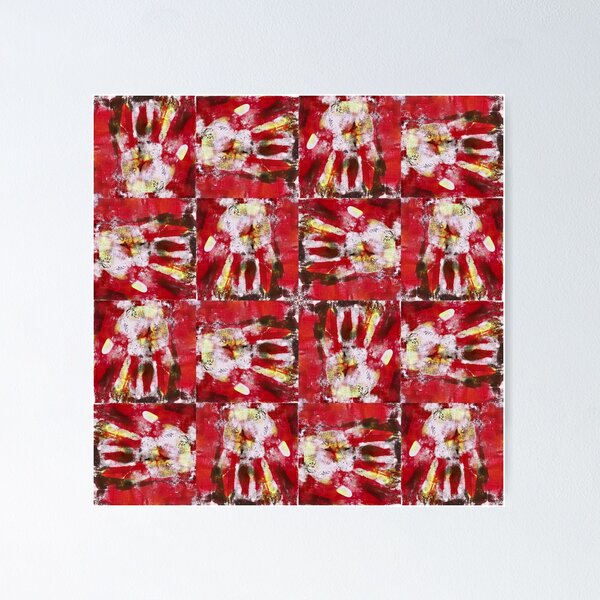 Item preview, Hands Up Monoprint Pattern designed and sold by vallisrowe.