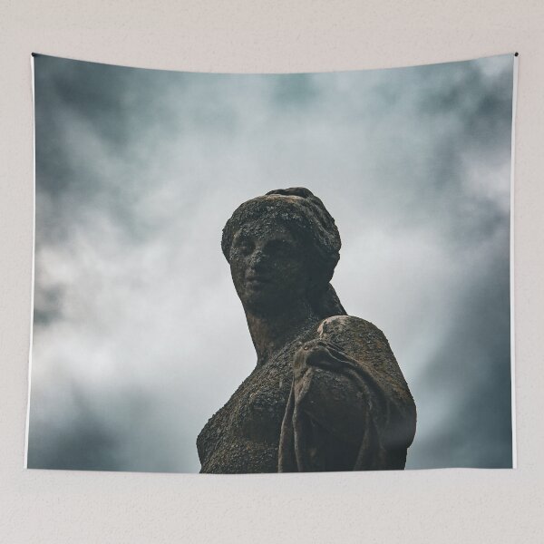 Item preview, Classical garden statue on a cloudy sky designed and sold by chiaravisuals.