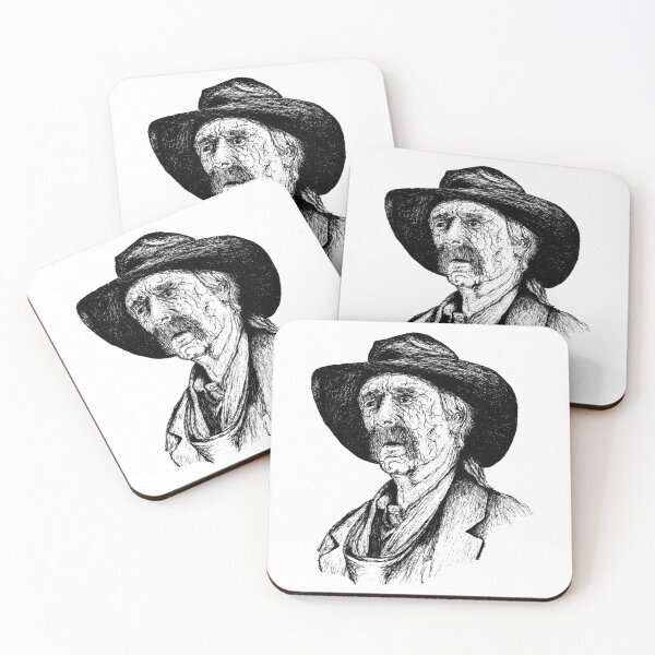 Item preview, Poor Sam Elliott Black Portrait Pen Drawing Transparent designed and sold by surmind.