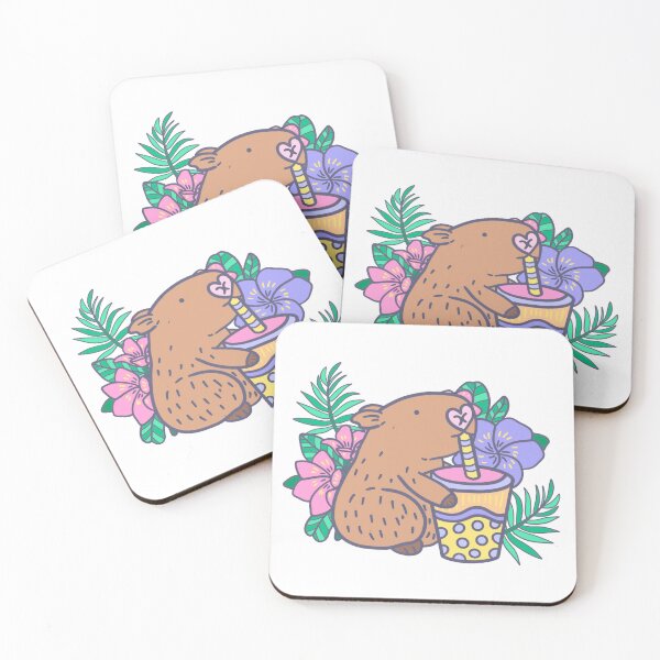 Item preview, Capybara with flowers designed and sold by Roses Mond.