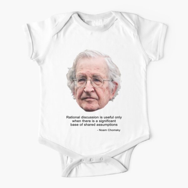 Noam Chomsky & rational discussion (colour) Short Sleeve Baby One-Piece