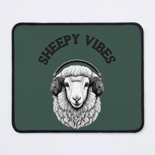 Item preview, Sheep with headphones, exuding a cool and relaxed vibe. designed and sold by NiRia Spot.