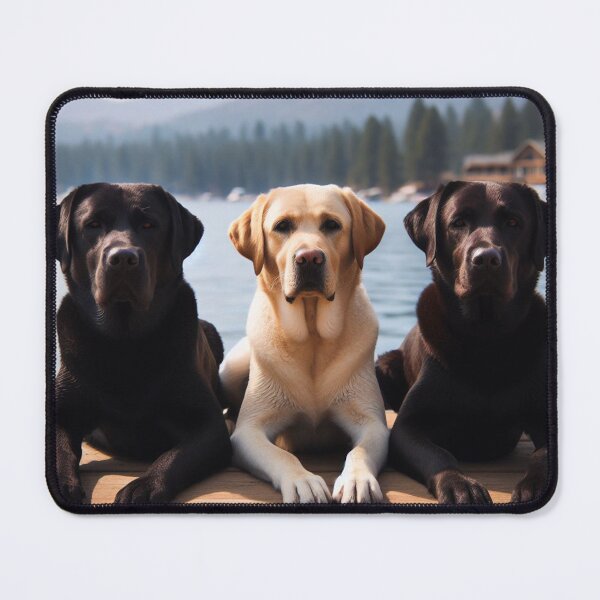 Item preview, The Three Labradors on a Dock  designed and sold by rmcbuckeye.