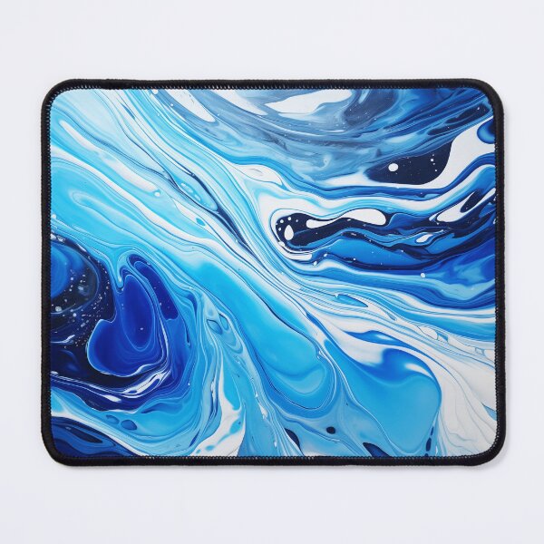 Item preview, Flow painting Marble Navy Blue designed and sold by Artful3d.