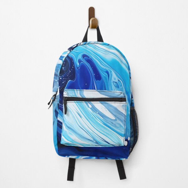 Item preview, Flow painting Marble Navy Blue designed and sold by Artful3d.
