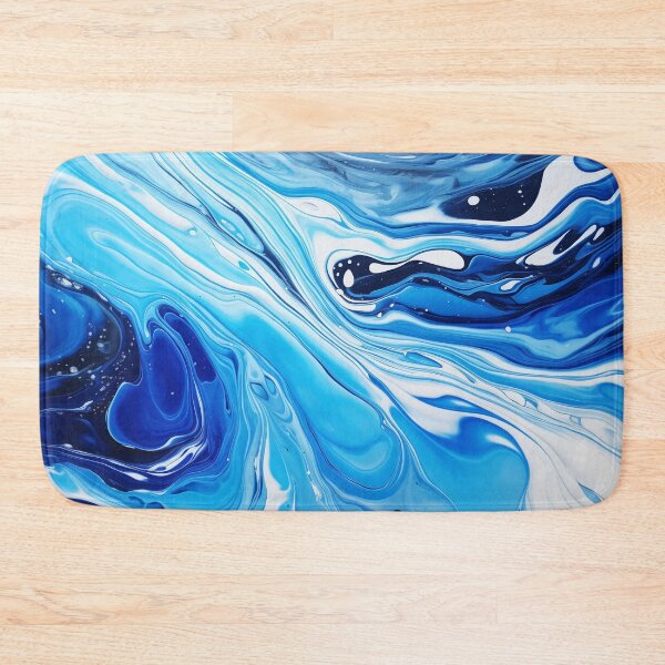Item preview, Flow painting Marble Navy Blue designed and sold by Artful3d.