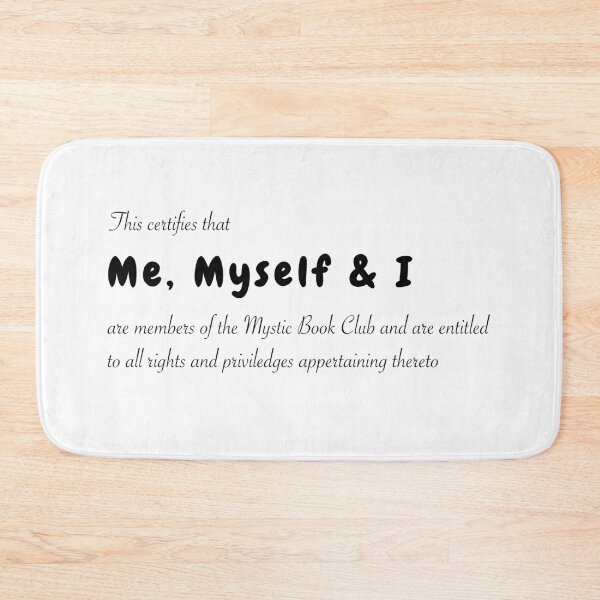 Item preview, Me, Myself & I - Funny Book Quotes designed and sold by MyMushroomGrove.