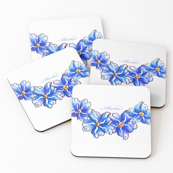 Item preview, Original Handpainted Forget Me Not Flowers, Alaska State Flower by MeganAroon on Stickers & More! designed and sold by MeganAroon.