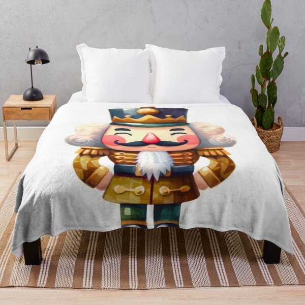 Item preview, Golden Cartoon Nutcracker Watercolor Painting Graphic Art designed and sold by Star-Fragment.