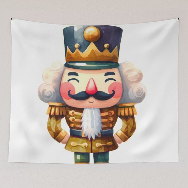 Item preview, Golden Cartoon Nutcracker Watercolor Design designed and sold by Star-Fragment.