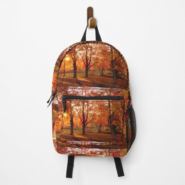 Item preview, Sunlight through fall red leaves maple trees designed and sold by naturematters.
