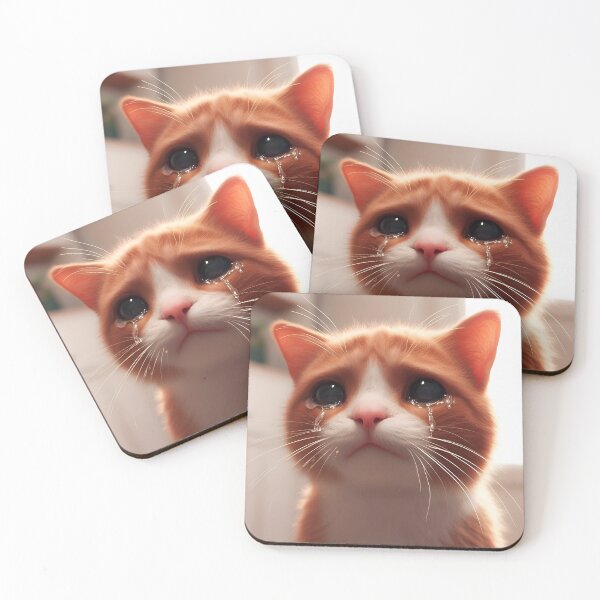 Item preview, Crying cat meme in 4k version 1 designed and sold by GatoTienda.
